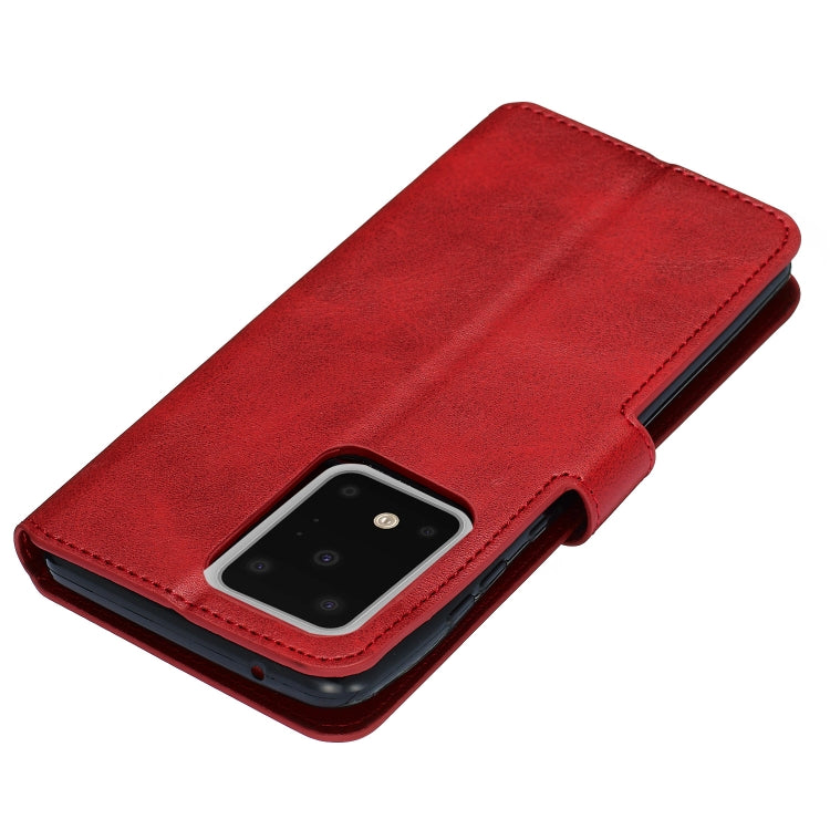 For Galaxy S20 Ultra Classic Calf Texture Magnetic Attraction Horizontal Flip Leather Case with Stand & Card Slots & Wallet Function