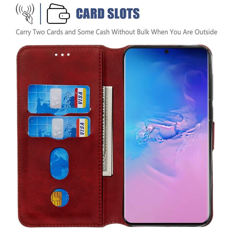For Galaxy S20 Ultra Classic Calf Texture Magnetic Attraction Horizontal Flip Leather Case with Stand & Card Slots & Wallet Function