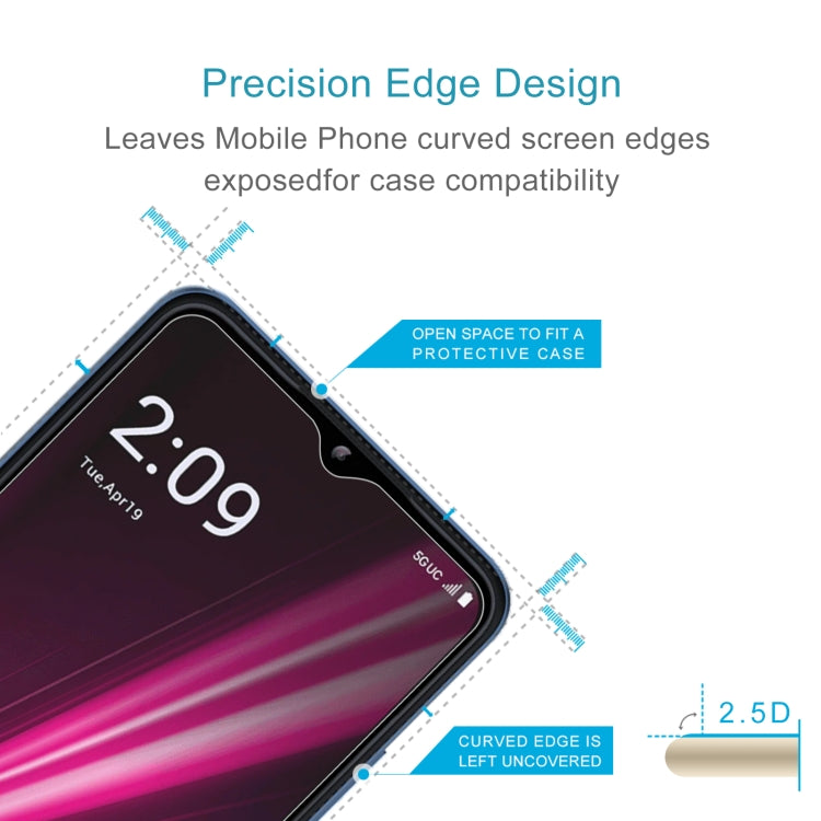For T-Mobile REVVL 6 5G 50 PCS 0.26mm 9H 2.5D Tempered Glass Film