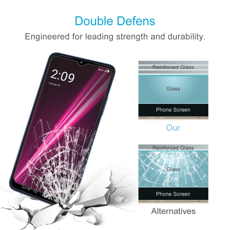 For T-Mobile REVVL 6 5G 50 PCS 0.26mm 9H 2.5D Tempered Glass Film