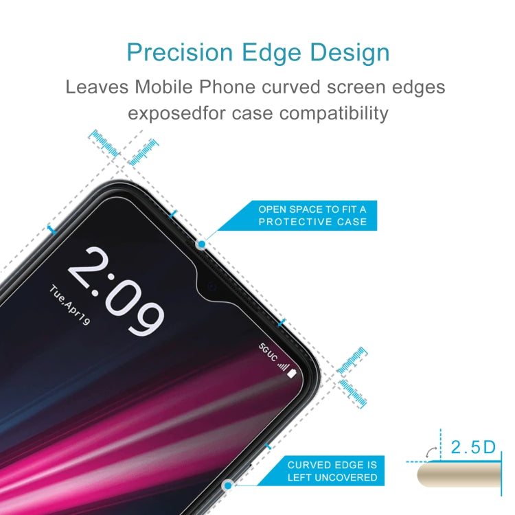 For T-Mobile REVVL 6 Pro 5G 50 PCS 0.26mm 9H 2.5D Tempered Glass Film