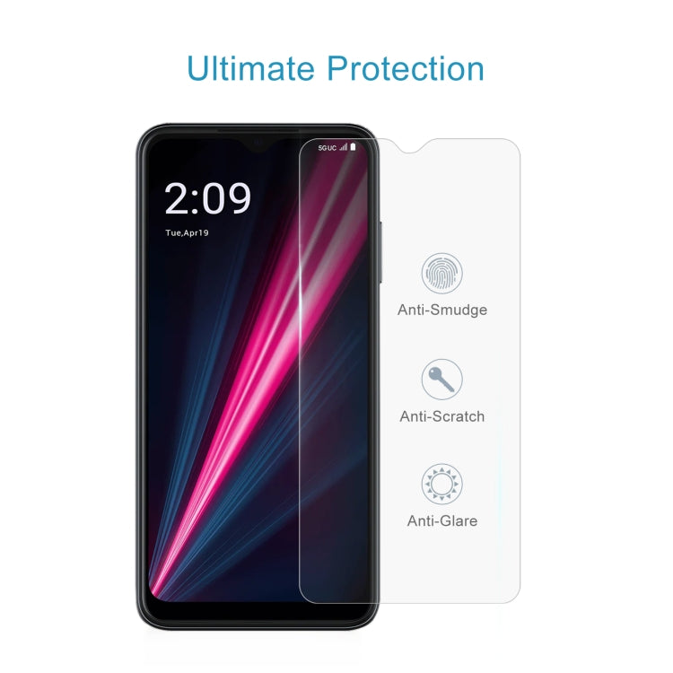 For T-Mobile REVVL 6 Pro 5G 50 PCS 0.26mm 9H 2.5D Tempered Glass Film