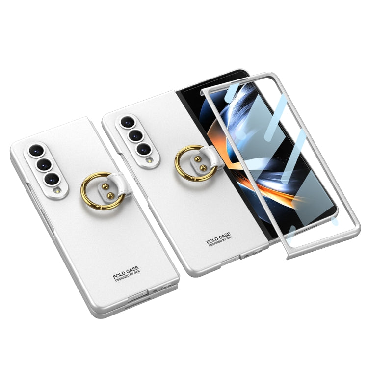 For Samsung Galaxy Z Fold4 GKK Ultra-thin PC Full Coverage Phone Case with Ring Holder
