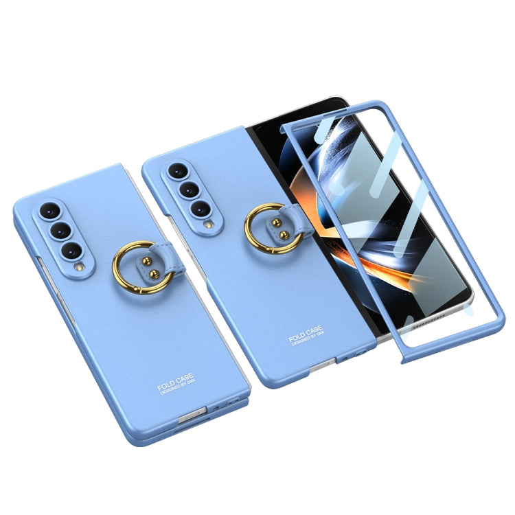 For Samsung Galaxy Z Fold4 GKK Ultra-thin PC Full Coverage Phone Case with Ring Holder