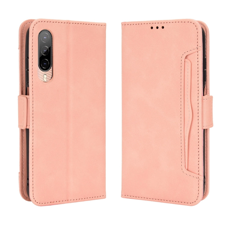 For HTC Desire 22 Pro Skin Feel Calf Texture Card Slots Leather Phone Case