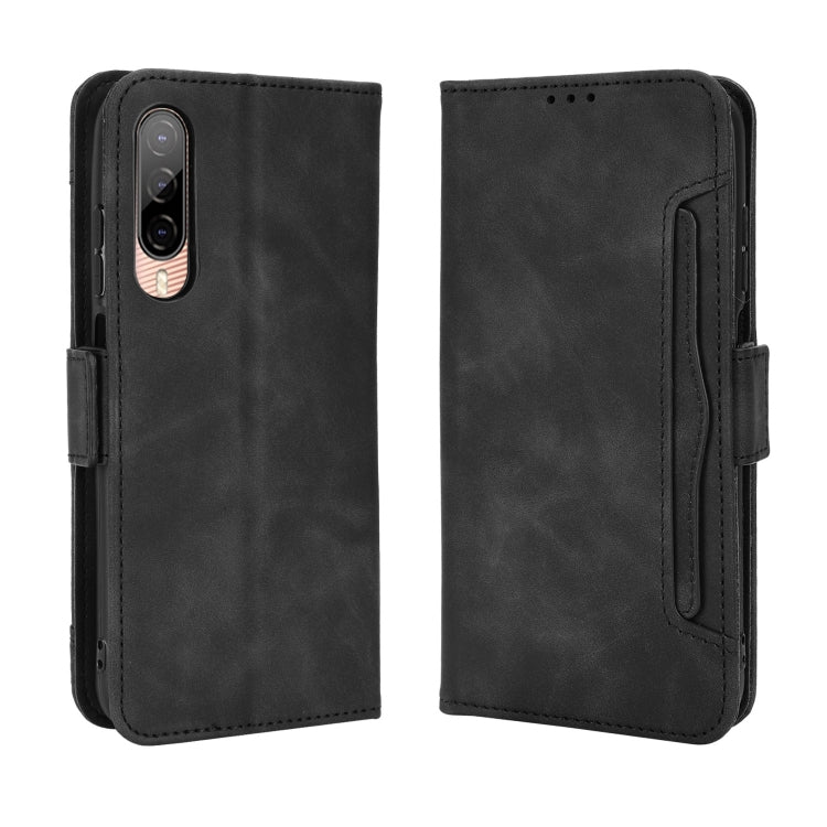 For HTC Desire 22 Pro Skin Feel Calf Texture Card Slots Leather Phone Case