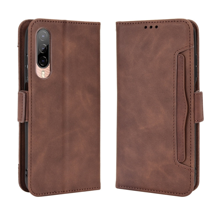 For HTC Desire 22 Pro Skin Feel Calf Texture Card Slots Leather Phone Case