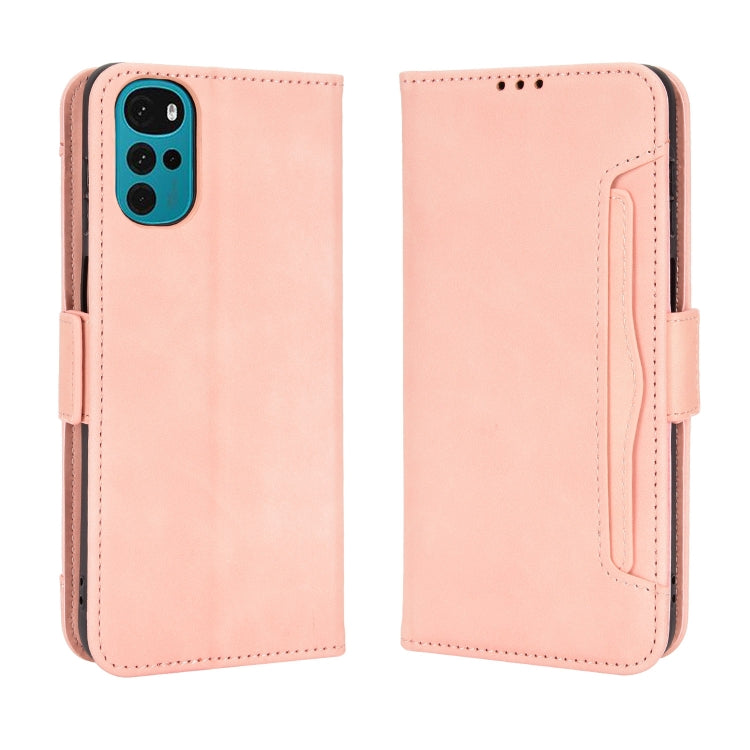For Motorola Moto E32s / G22 Skin Feel Calf Texture Card Slots Leather Phone Case