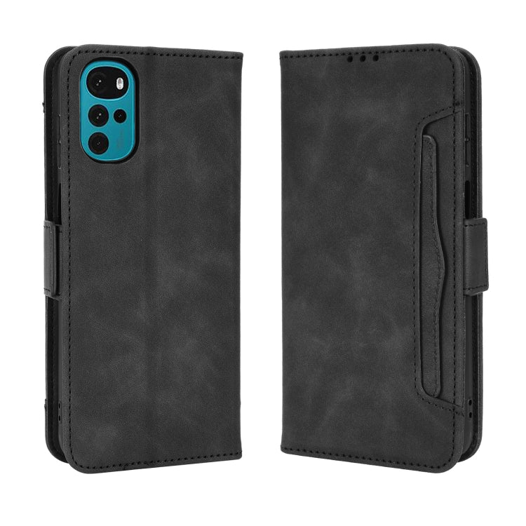 For Motorola Moto E32s / G22 Skin Feel Calf Texture Card Slots Leather Phone Case