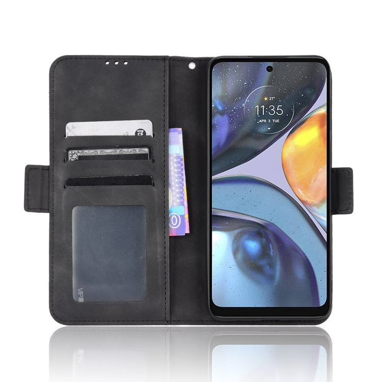For Motorola Moto E32s / G22 Skin Feel Calf Texture Card Slots Leather Phone Case