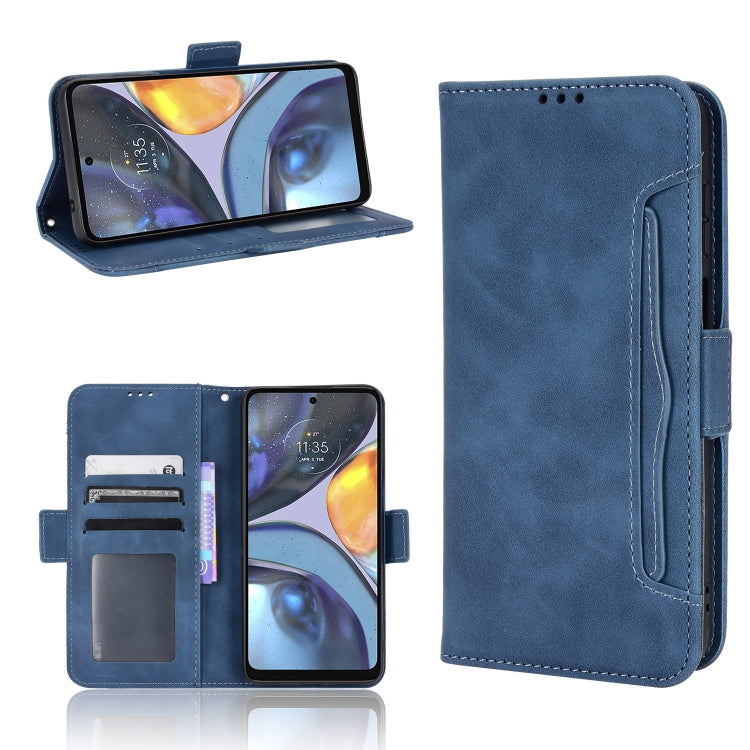 For Motorola Moto E32s / G22 Skin Feel Calf Texture Card Slots Leather Phone Case
