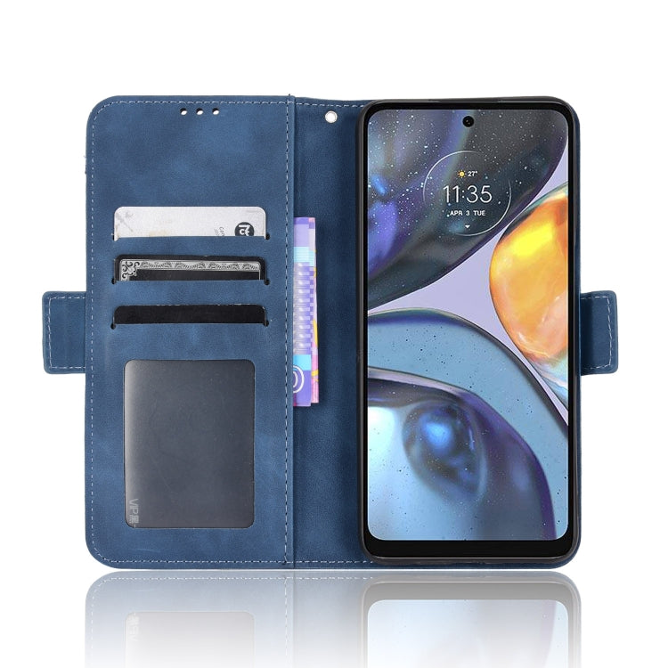 For Motorola Moto E32s / G22 Skin Feel Calf Texture Card Slots Leather Phone Case