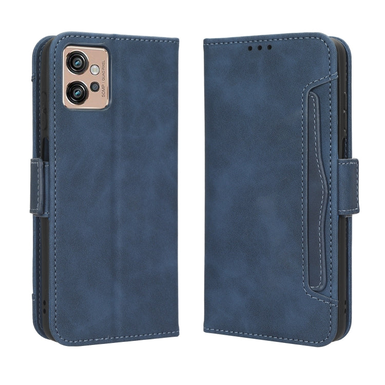 For Motorola Moto G32 Skin Feel Calf Texture Card Slots Leather Phone Case