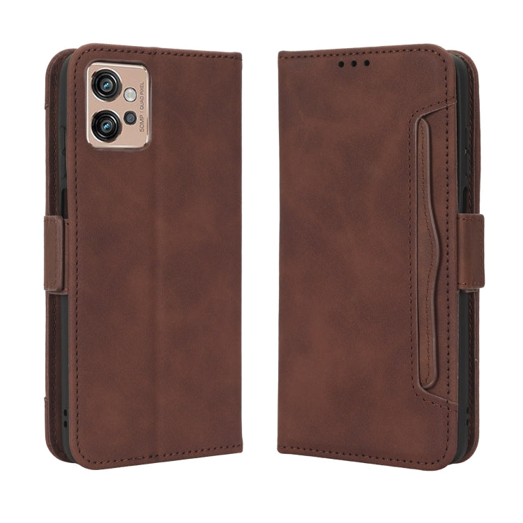 For Motorola Moto G32 Skin Feel Calf Texture Card Slots Leather Phone Case