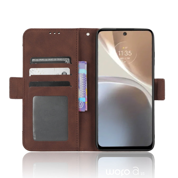 For Motorola Moto G32 Skin Feel Calf Texture Card Slots Leather Phone Case