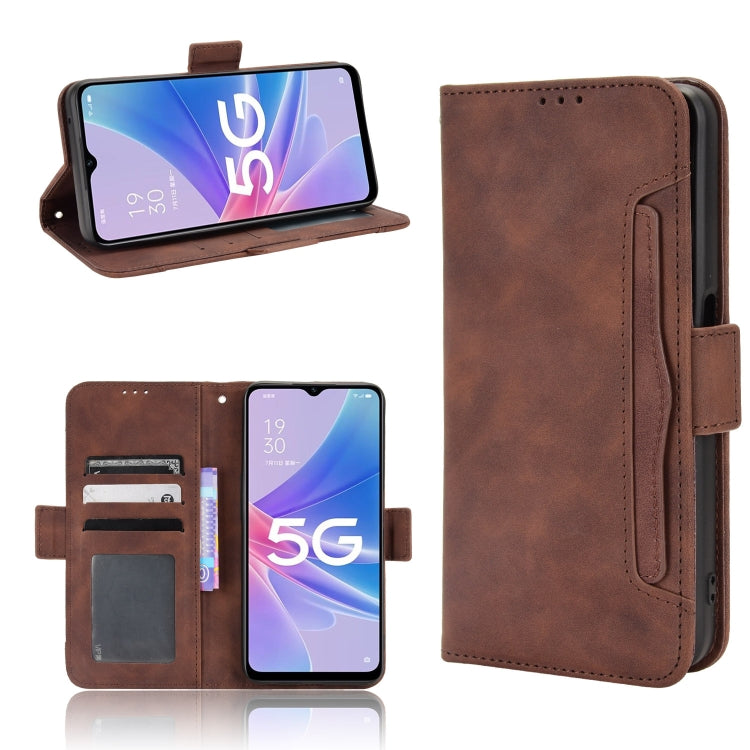 For OPPO A97 5G Skin Feel Calf Texture Card Slots Leather Phone Case