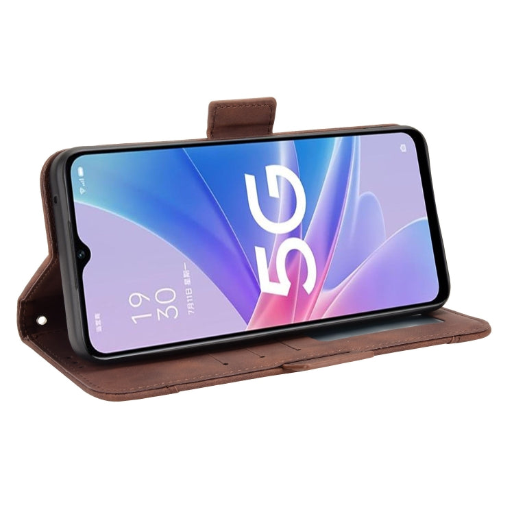 For OPPO A97 5G Skin Feel Calf Texture Card Slots Leather Phone Case