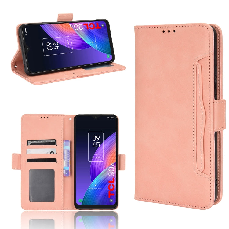For TCL 30 XL Skin Feel Calf Texture Card Slots Leather Phone Case