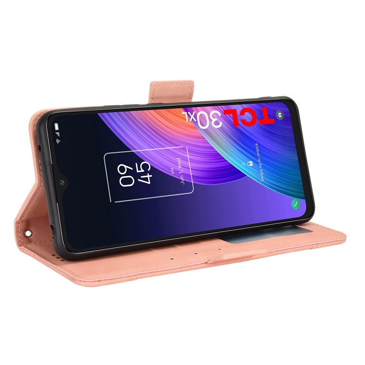 For TCL 30 XL Skin Feel Calf Texture Card Slots Leather Phone Case