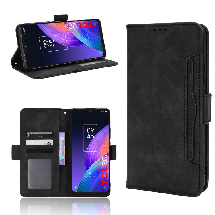 For TCL 30 XL Skin Feel Calf Texture Card Slots Leather Phone Case