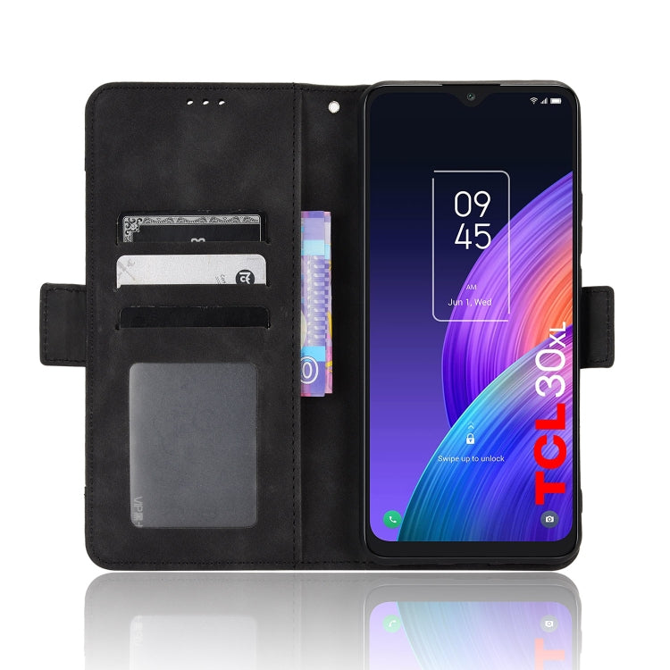 For TCL 30 XL Skin Feel Calf Texture Card Slots Leather Phone Case