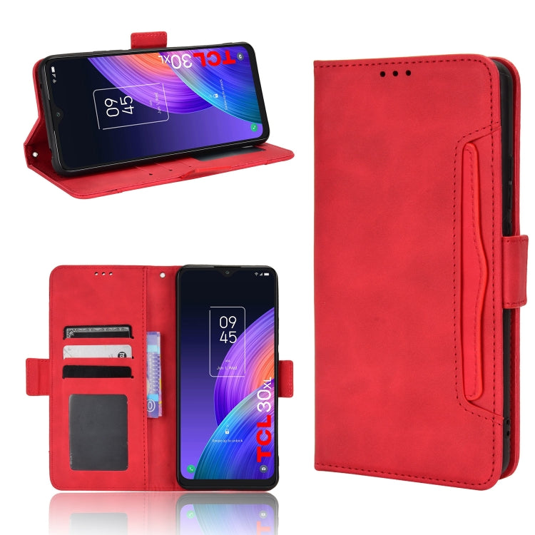 For TCL 30 XL Skin Feel Calf Texture Card Slots Leather Phone Case