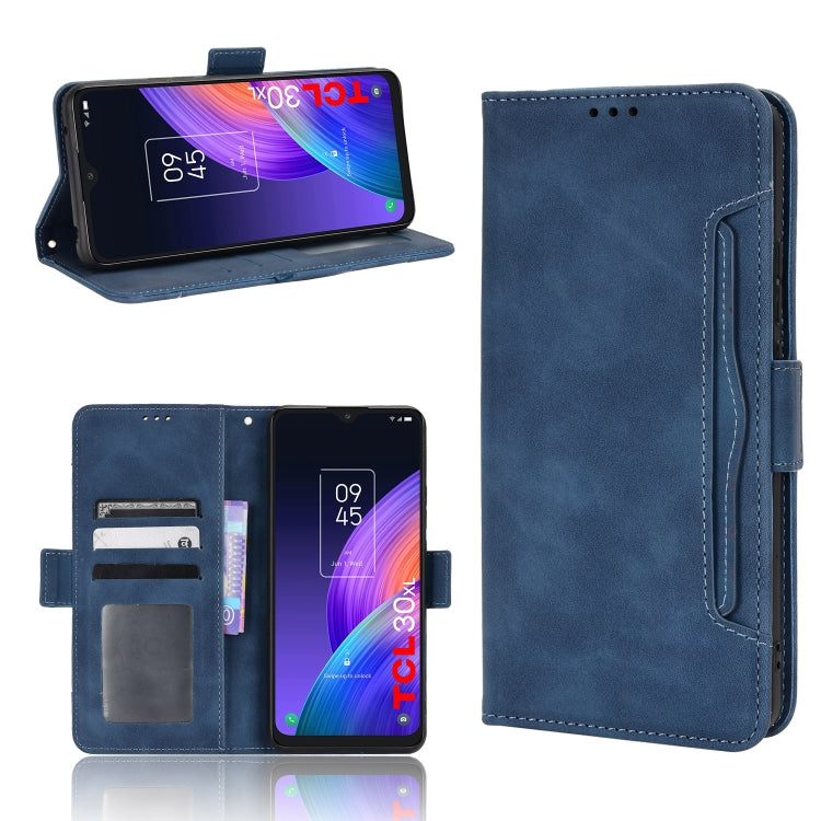 For TCL 30 XL Skin Feel Calf Texture Card Slots Leather Phone Case