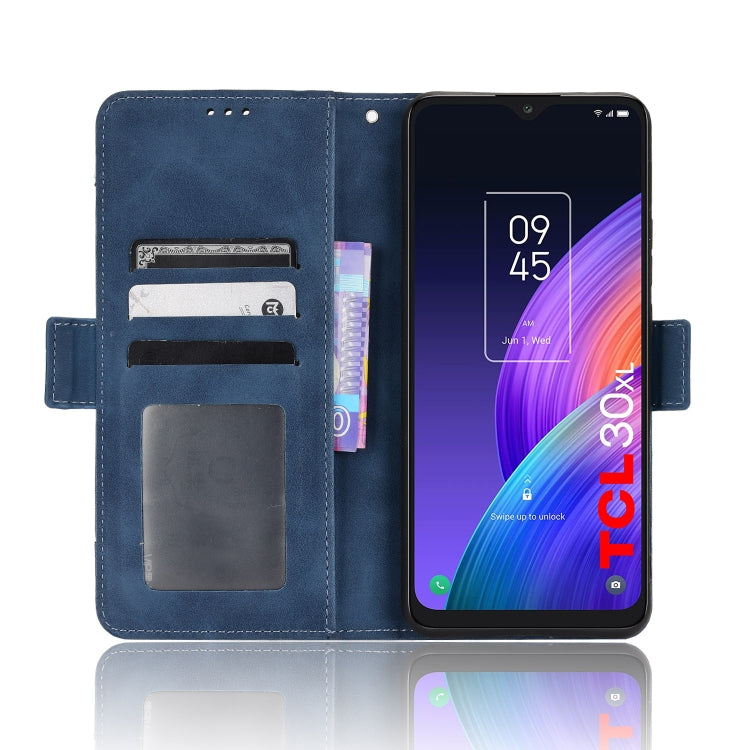 For TCL 30 XL Skin Feel Calf Texture Card Slots Leather Phone Case