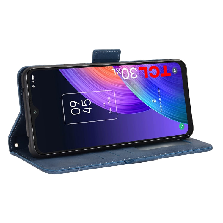 For TCL 30 XL Skin Feel Calf Texture Card Slots Leather Phone Case