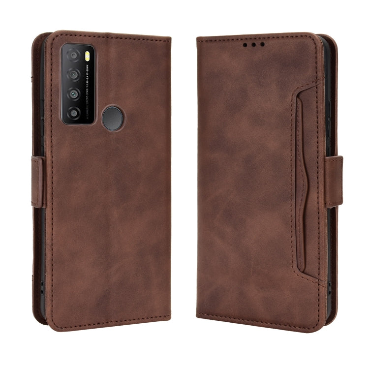For TCL 30 XL Skin Feel Calf Texture Card Slots Leather Phone Case
