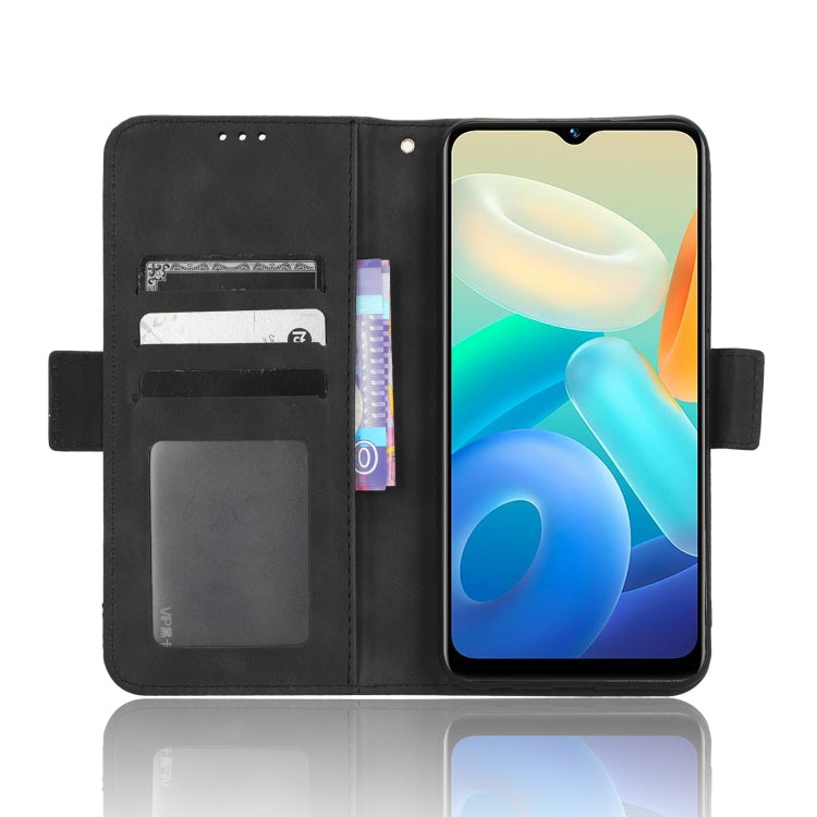 For vivo Y02s Skin Feel Calf Texture Card Slots Leather Phone Case