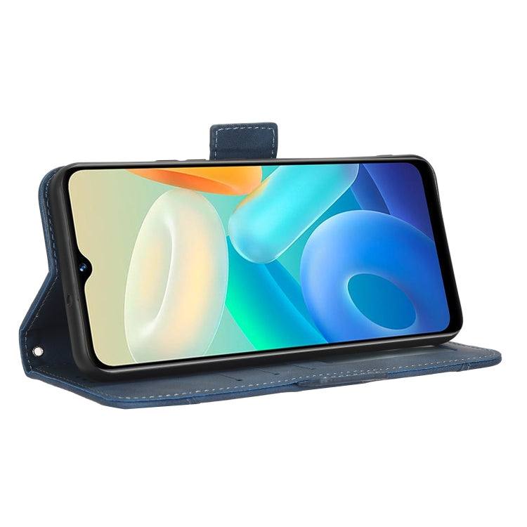 For vivo Y02s Skin Feel Calf Texture Card Slots Leather Phone Case