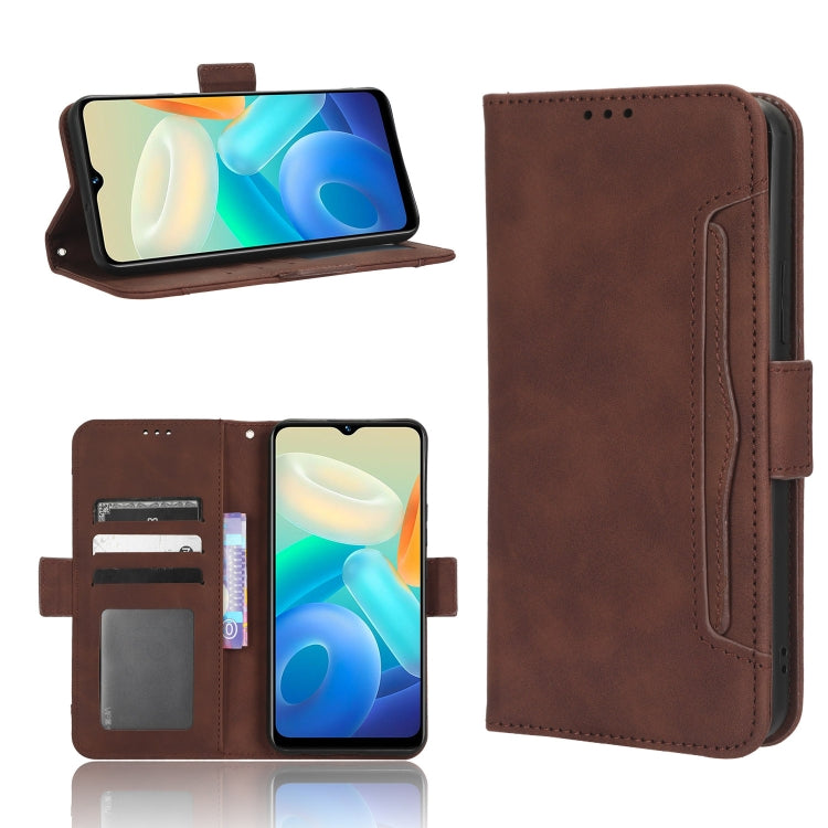 For vivo Y02s Skin Feel Calf Texture Card Slots Leather Phone Case