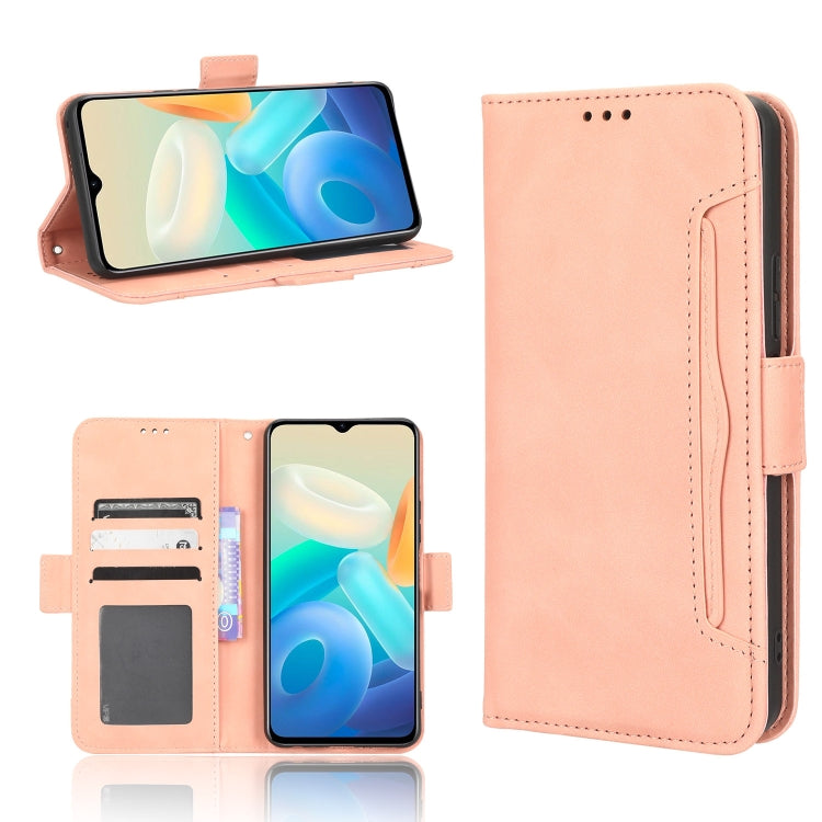 For vivo Y77 5G Skin Feel Calf Texture Card Slots Leather Phone Case