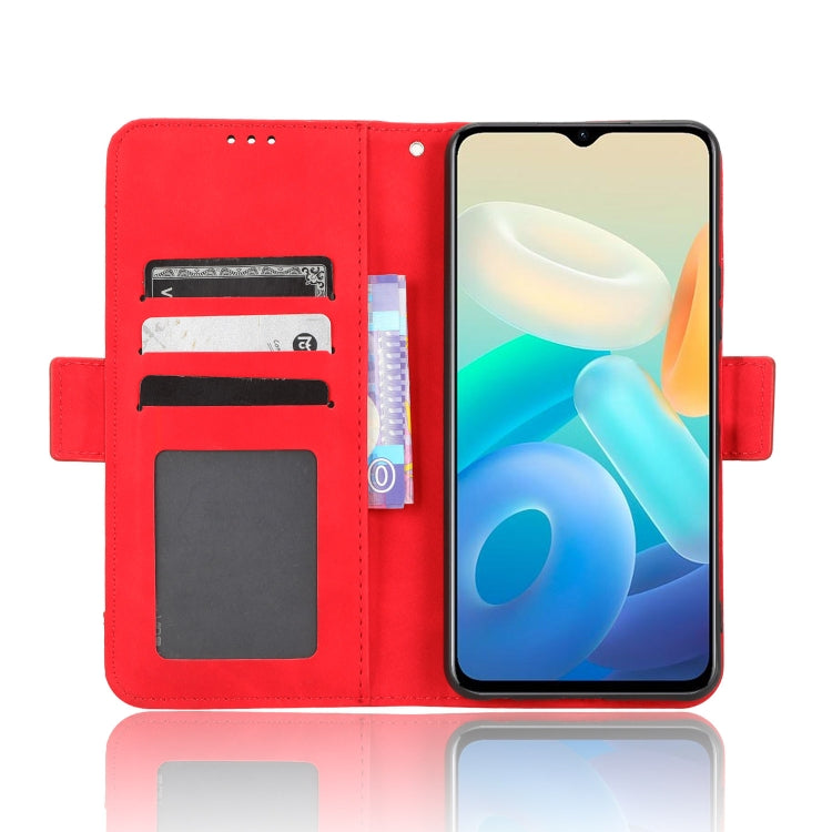 For vivo Y77 5G Skin Feel Calf Texture Card Slots Leather Phone Case