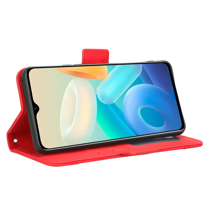 For vivo Y77 5G Skin Feel Calf Texture Card Slots Leather Phone Case