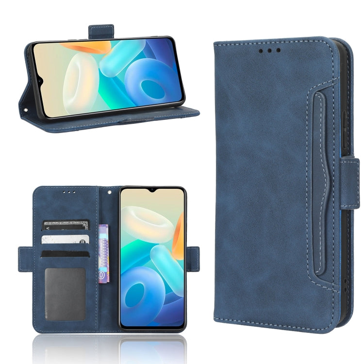 For vivo Y77 5G Skin Feel Calf Texture Card Slots Leather Phone Case