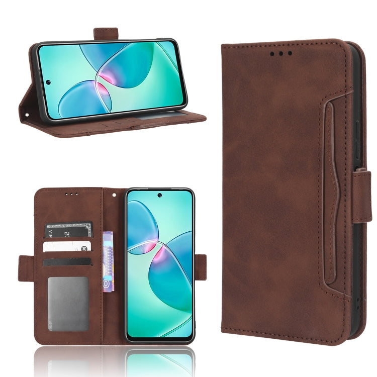 For Infinix Note 12i Skin Feel Calf Texture Card Slots Leather Phone Case