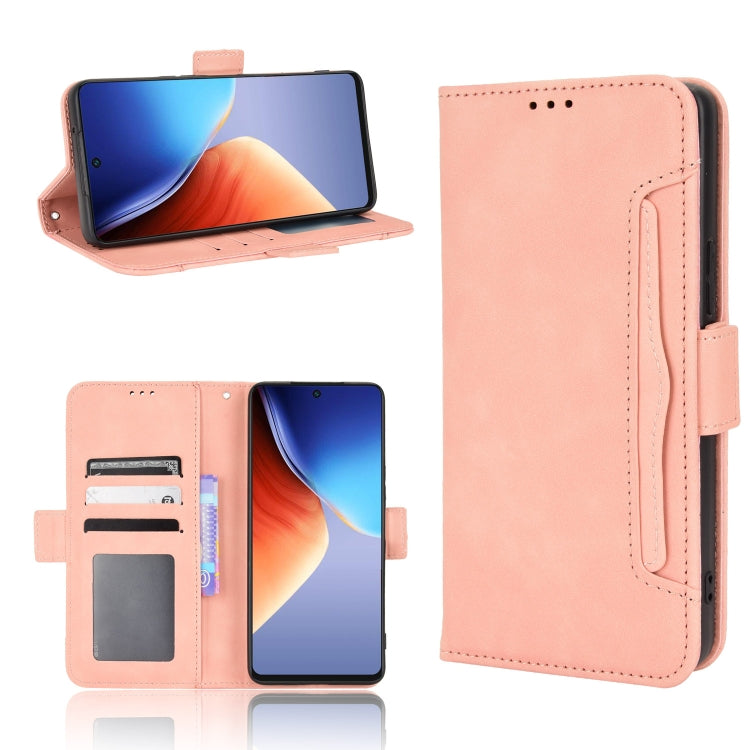For Tecno Camon 19 Pro Skin Feel Calf Texture Card Slots Leather Phone Case