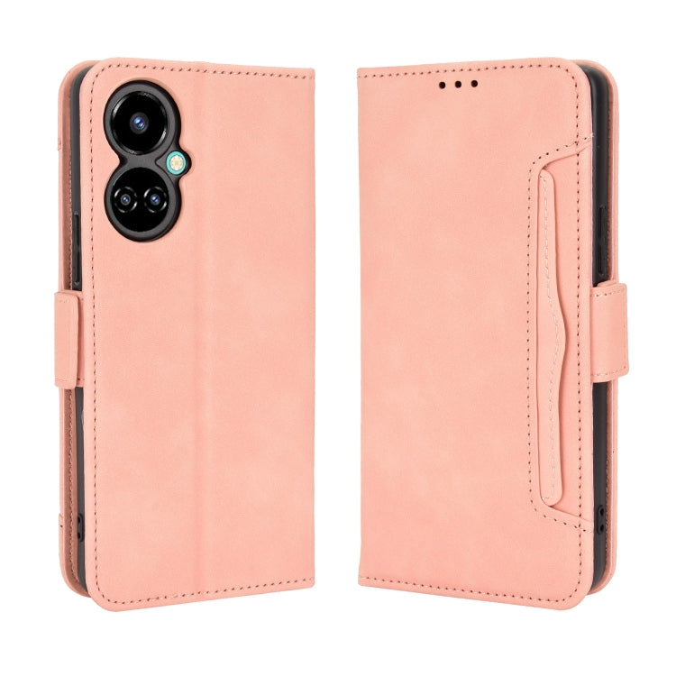 For Tecno Camon 19 Pro Skin Feel Calf Texture Card Slots Leather Phone Case