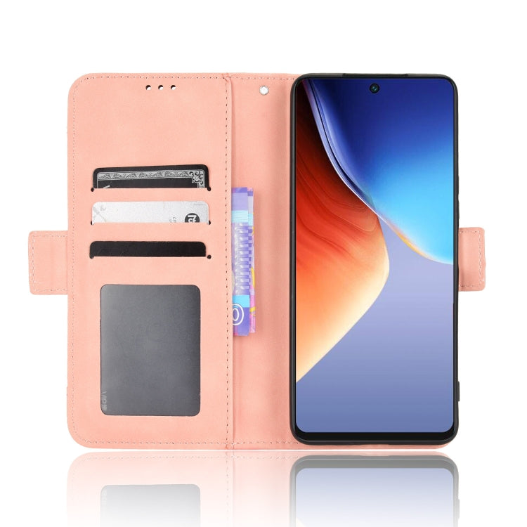 For Tecno Camon 19 Pro Skin Feel Calf Texture Card Slots Leather Phone Case