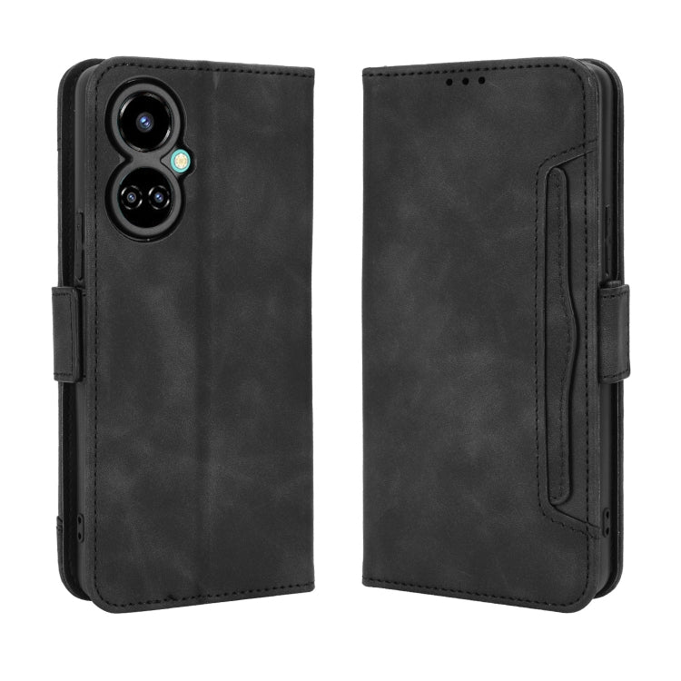 For Tecno Camon 19 Pro Skin Feel Calf Texture Card Slots Leather Phone Case