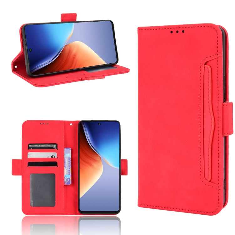 For Tecno Camon 19 Pro Skin Feel Calf Texture Card Slots Leather Phone Case