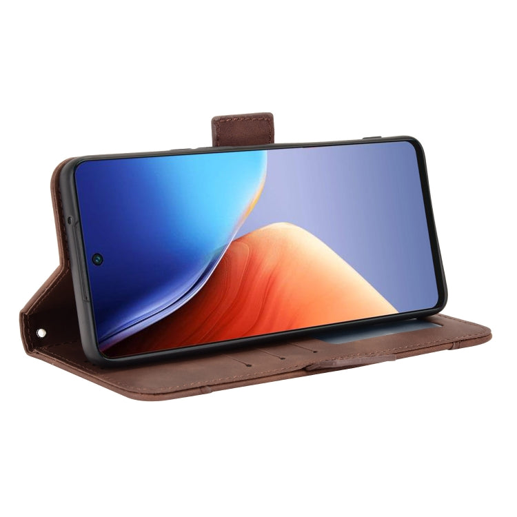 For Tecno Camon 19 Pro Skin Feel Calf Texture Card Slots Leather Phone Case