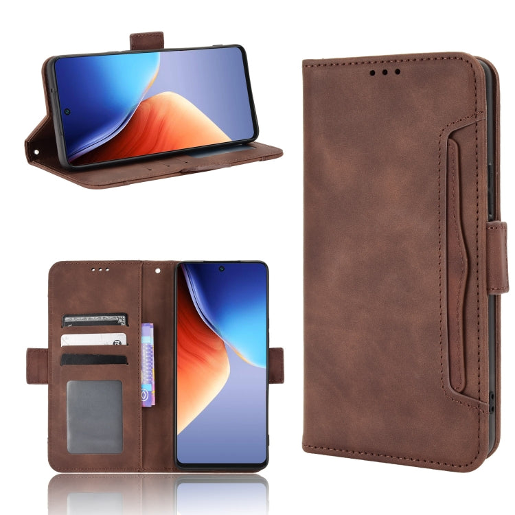 For Tecno Camon 19 Skin Feel Calf Texture Card Slots Leather Phone Case