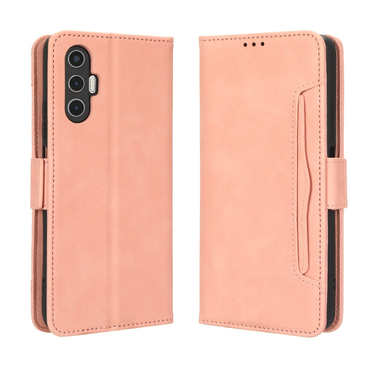 For Tecno Pova 3 Skin Feel Calf Texture Card Slots Leather Phone Case