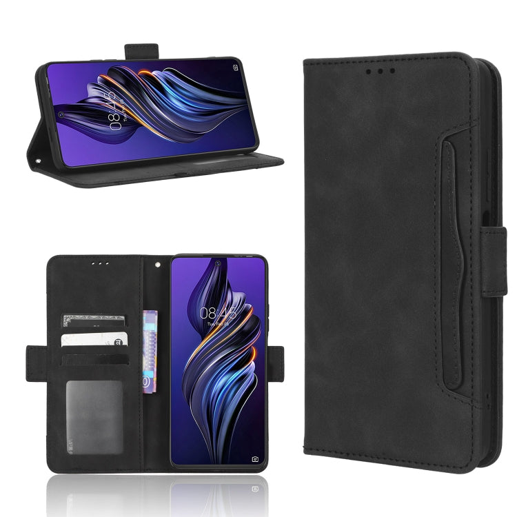 For Tecno Pova 3 Skin Feel Calf Texture Card Slots Leather Phone Case