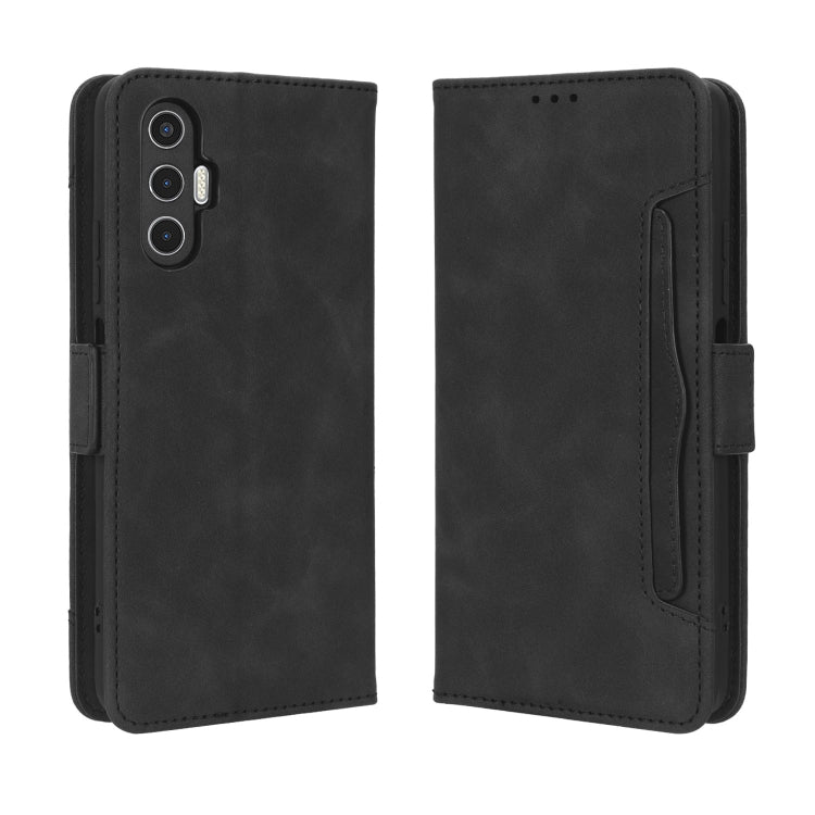 For Tecno Pova 3 Skin Feel Calf Texture Card Slots Leather Phone Case