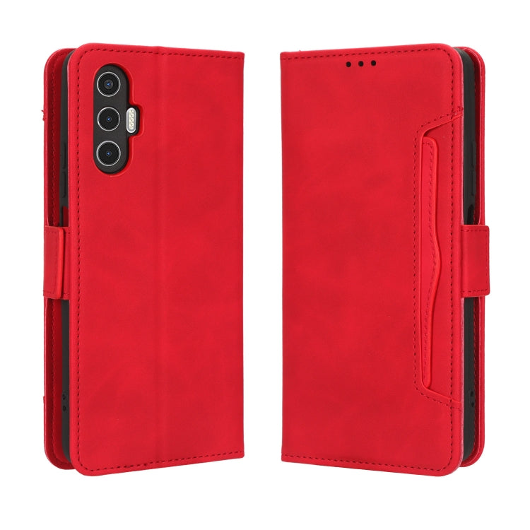 For Tecno Pova 3 Skin Feel Calf Texture Card Slots Leather Phone Case