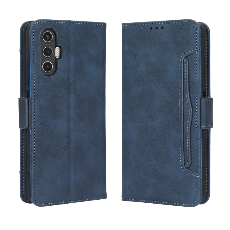 For Tecno Pova 3 Skin Feel Calf Texture Card Slots Leather Phone Case